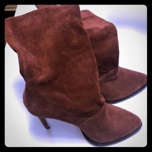 BCBG Suede Stiletto Booties